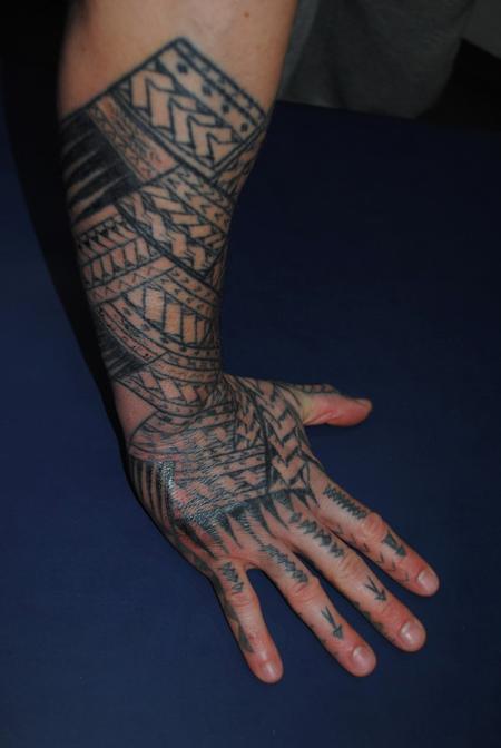Tattoos - Black work Hand Tattoo - 60477